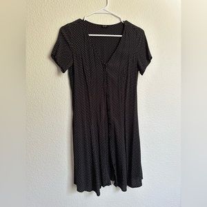 black and white polka dotted dress from brandy melville!